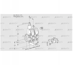 VCH2E40R/40R05LHEWR/-3PP/-4PP (88103478) Клапан с регулятором расхода Kromschroder