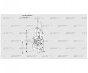 VAG1T-/25N/NQSRAN (88028001) Газовый клапан с регулятором соотношения Kromschroder