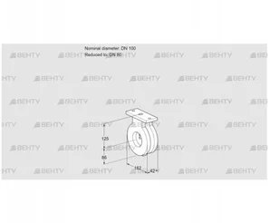 BVG100/80W05 (88300150) Дроссельная заслонка Kromschroder
