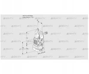 VAV2-/40R/NQAK (88027186) Газовый клапан с регулятором соотношения Kromschroder