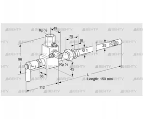 ZMI 25G150R (84234016) Пилотная горелка Kromschroder