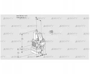 VAD2E40R/25R05FD-25VWR/PP/PP (88102179) Газовый клапан с регулятором давления Kromschroder