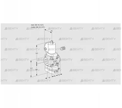 VAD115R/NWGL-25B (88033713) Газовый клапан с регулятором давления Kromschroder