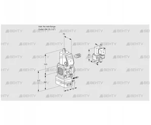 VAG1-/15R/NWBE (88030769) Газовый клапан с регулятором соотношения Kromschroder