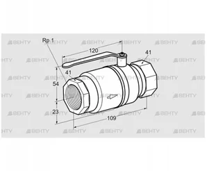 AKT 25R10TAS (03152365) Запорный кран Kromschroder