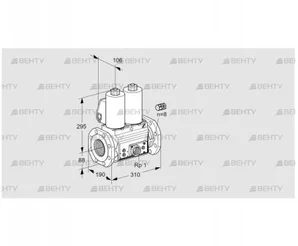 VCS780F05NNWL3E/PPEP/PPPP (88204248) Сдвоенный газовый клапан Kromschroder