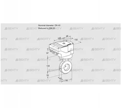 IBAF40/25Z05/20-30W3E (88301348) Дроссельная заслонка Kromschroder