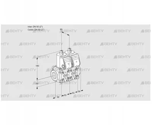 VCS3E50R/50R05NNWR/PPPP/PPPP (88107263) Сдвоенный газовый клапан Kromschroder