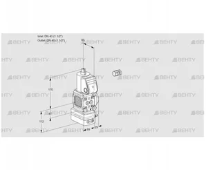 VAD2E40R/40R05FD-100WR/PP/PP (88102114) Газовый клапан с регулятором давления Kromschroder