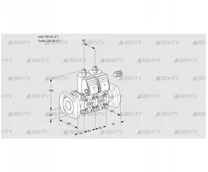 VCS3E50F/50F05NNKR3/PPPP/PPPP (88101922) Сдвоенный газовый клапан Kromschroder