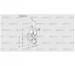 VAD115R/NP-100B (88026432) Газовый клапан с регулятором давления Kromschroder