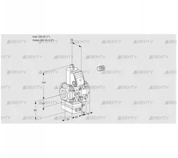 VAH1E25R/15R05HEVWR/PP/PP (88102329) Клапан с регулятором расхода Kromschroder