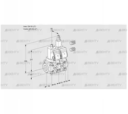 VCS3E50R/50R05NLWSR3/PPPP/PPPP (88103284) Сдвоенный газовый клапан Kromschroder