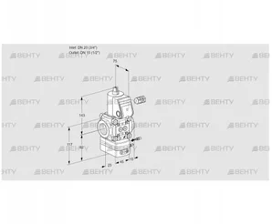 VAG120/15R/NQBE (88007309) Газовый клапан с регулятором соотношения Kromschroder