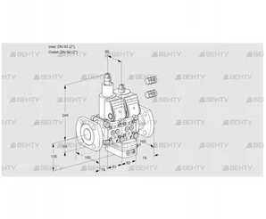 VCH3E50F/50F05LHEWR3/PPPP/PPPP (88102721) Клапан с регулятором расхода Kromschroder