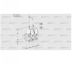 VCS3E50R/50R05NNYR3/PPPP/PPPP (88103002) Сдвоенный газовый клапан Kromschroder