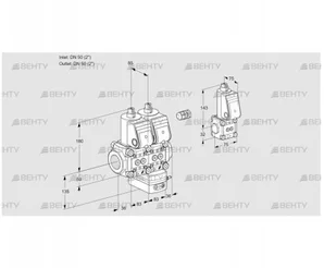 VCG3E50R/50R05NGEWR/PPPP/MMBS (88104472) Клапан с регулятором соотношения Kromschroder