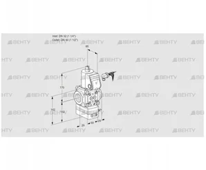 VAV232/40R/NWAK (88034423) Газовый клапан с регулятором соотношения Kromschroder