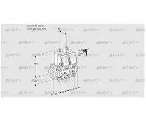 VCS3E65R/65R05NNWR/MMMM/PPPP (88104544) Сдвоенный газовый клапан Kromschroder