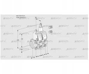 VCS3E50R/50R05NLKR3/PPPP/PPPP (88106477) Сдвоенный газовый клапан Kromschroder