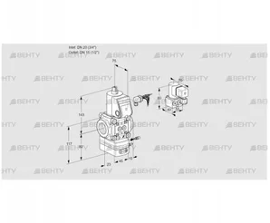 VAG120/15R/NQBE (88034516) Газовый клапан с регулятором соотношения Kromschroder