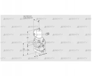 VAV350R/NWSLAK (88011476) Газовый клапан с регулятором соотношения Kromschroder