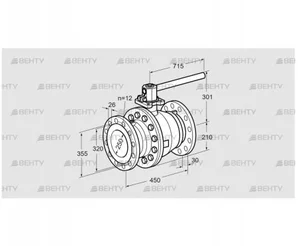 AKT 250/200F160G1 (03152320) Запорный кран Kromschroder