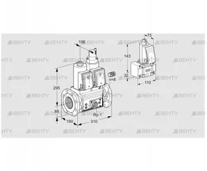 VCS780F05NLKR3E/PPEP/MMB- (88203421) Сдвоенный газовый клапан Kromschroder