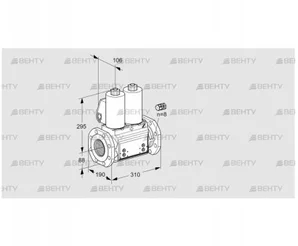 VCS780F05NNKL3B/PPPP/PPPP (88207035) Сдвоенный газовый клапан Kromschroder