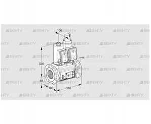 VCS7T80A05NLQSRE/PPPP/PPPP (88203569) Сдвоенный газовый клапан Kromschroder