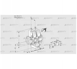 VCV1E25R/25R05NVKVQR/2-PP/PPPP (88104410) Клапан с регулятором соотношения Kromschroder