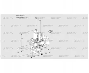 VAD2E50R/40F05D-50VWR/PP/PP (88102210) Газовый клапан с регулятором давления Kromschroder