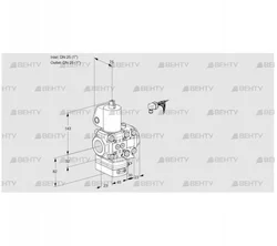 VAH1E25R/25R05HEVWL/PP/PP (88103985) Клапан с регулятором расхода Kromschroder