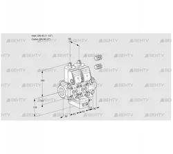 VCH3E40R/50R05NHEVWR3/PPPP/PPPP (88106131) Клапан с регулятором расхода Kromschroder