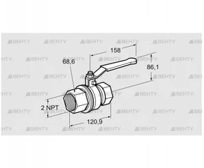 AKT 50TN88 (03152313) Запорный кран Kromschroder