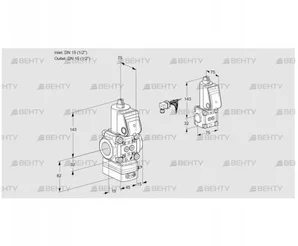 VAG1E15R/15R05GEWR/PP/ZS (88105379) Газовый клапан с регулятором соотношения Kromschroder