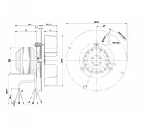Центробежный вентилятор ebmpapst R2E180CG8201