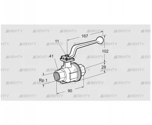 AKT 25R160M (03152359) Запорный кран Kromschroder