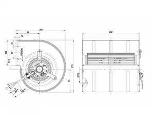 Центробежный вентилятор ebmpapst D2E133DM5260