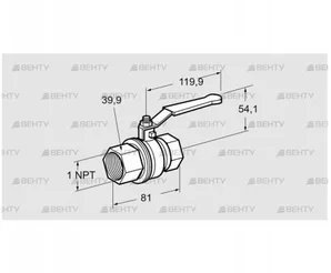 AKT 25TN88 (03152310) Запорный кран Kromschroder