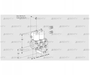 VCG3E50R/50R05NGEWL3/PPPP/PPPP (88100825) Клапан с регулятором соотношения Kromschroder