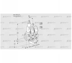 VCH3E50R/50R05LHEWSR3/PPPP/PPPP (88100650) Клапан с регулятором расхода Kromschroder