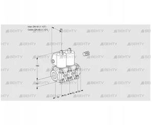 VCS3E40R/40R05NNWL3/PPPP/PPPP (88106762) Сдвоенный газовый клапан Kromschroder