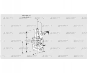 VAH350R/NQAE (88028228) Клапан с регулятором расхода Kromschroder