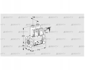 VCS780F05NNQRE/PPPP/PPPP (88203506) Сдвоенный газовый клапан Kromschroder