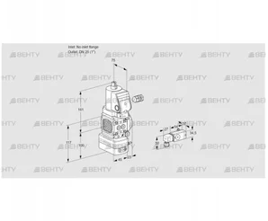 VAV1-/25R/NQSRAK (88027676) Газовый клапан с регулятором соотношения Kromschroder