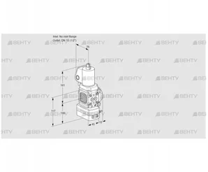 VAV1T-/15N/NQSLBK (88024149) Газовый клапан с регулятором соотношения Kromschroder