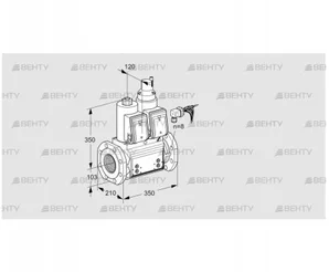 VCS8100F05NLWRB/PPPP/PPPP (88207803) Сдвоенный газовый клапан Kromschroder