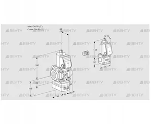 VAG3E50R/50R05GEWR/PP/ZS (88105318) Газовый клапан с регулятором соотношения Kromschroder