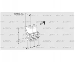 VCS3E40R/40R05NNWL3/PPPP/PPPP (88105742) Сдвоенный газовый клапан Kromschroder